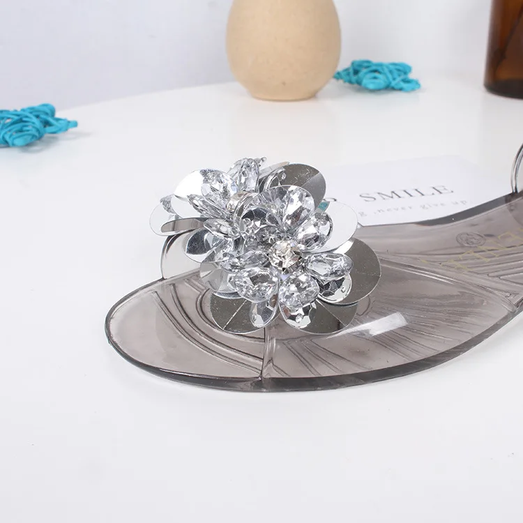 2026 Sommer Damenschuhe Sandalen Pantoletten Prinzessin Schleife Kristall Transparente Jelly Weiche Schuhe Femme Flache Strandsandalen für Damen – Detail 14