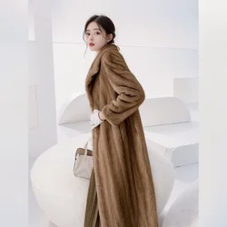 Women's dress Winter sweater Gradient mink fur imitation fur mink velvet coat coat Fur coat Long commuter trench coat for women