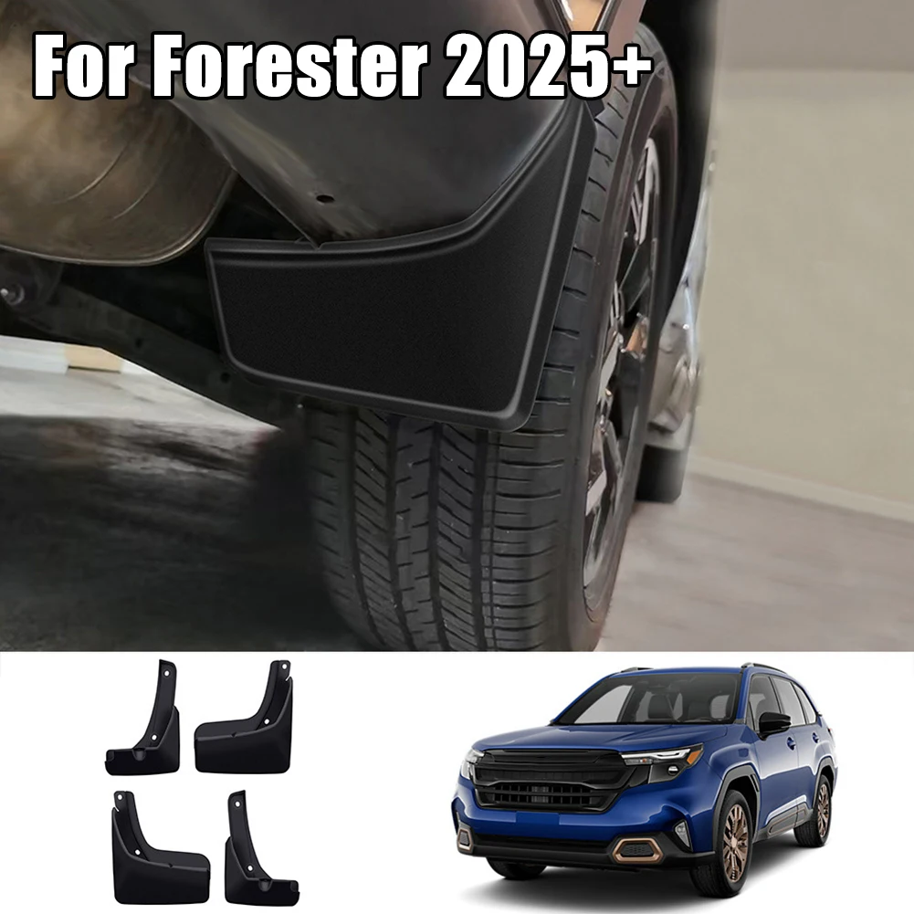 4pcs/set Car Tire Mud Flaps For Forester 2025 Up ABS Black Mud Flaps Fender Splash Guards Tire Bottom Car Accessories