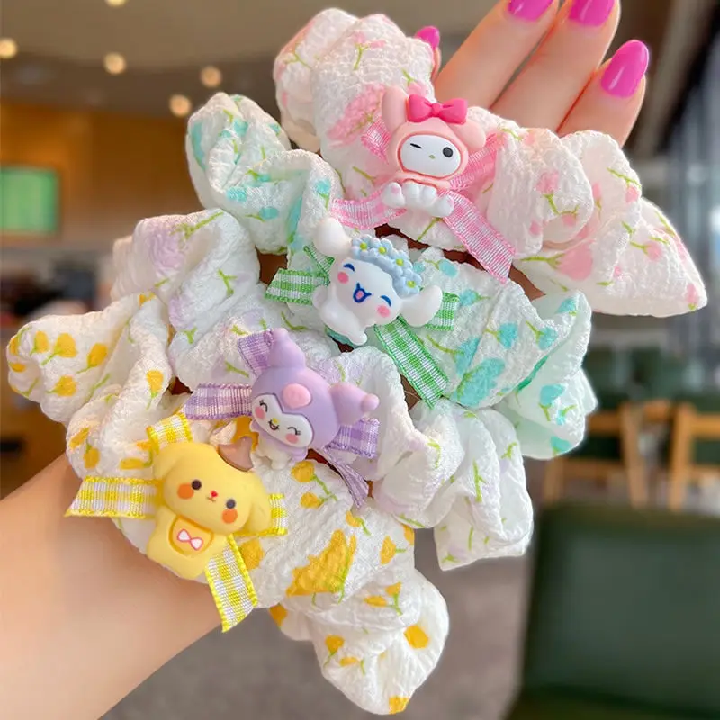 

New card Wow, cartoon character, Kulomi hair ring, fashionable, girls, hair rope, versatile, cute, bun, hair ring, wholesale