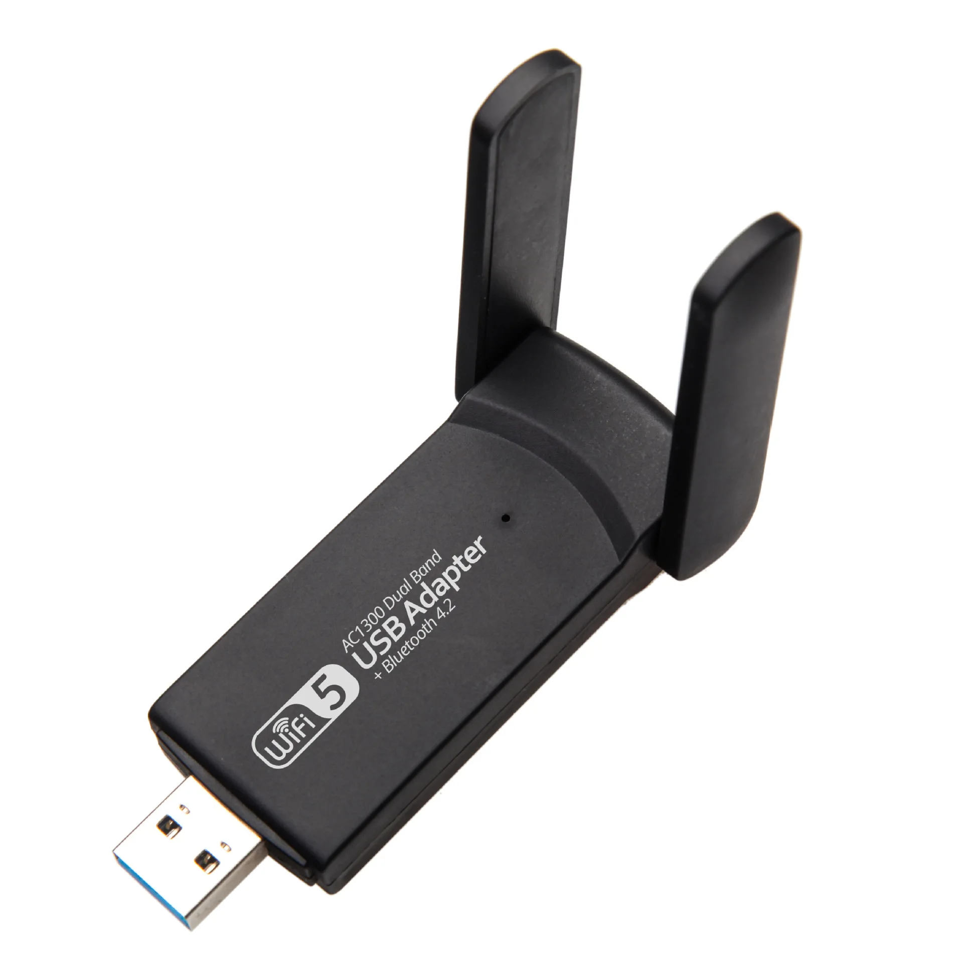 무선 USB 1300Mbps WiFi 어댑터 듀얼 밴드 2.4G 5Ghz USB 3.0 WIFI 5 어댑터 802.11ac 데스크탑 노트북 용 안테나 BT4.2 포함