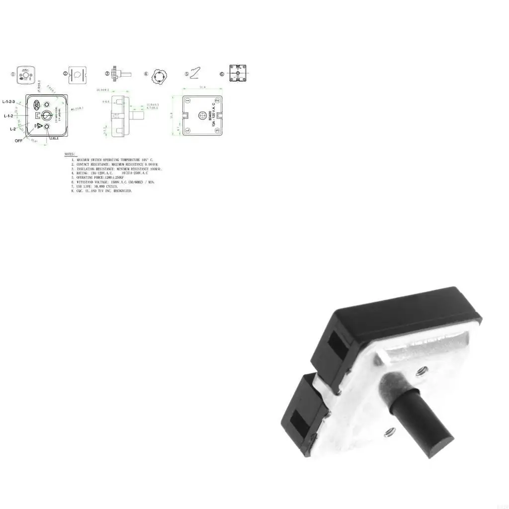 F92F Selector Latching Switches 4 Position Rotary switching Electric Heater Radiator