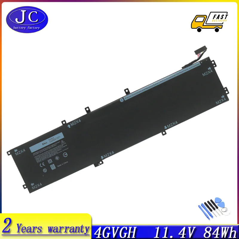 JCLJF New Original 4GVGH Laptop Battery for DELL Precision 5510 XPS 15 9550 series 1P6KD T453X 11.4V 84WH