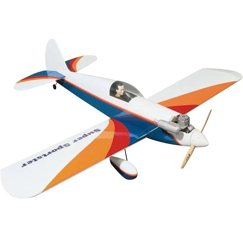 Grandes aviones Super Sportster 40 ARF Entrenador deportivo de ala baja Avión RC Avión de hobby ARF de madera precubierto para pilotos principiantes