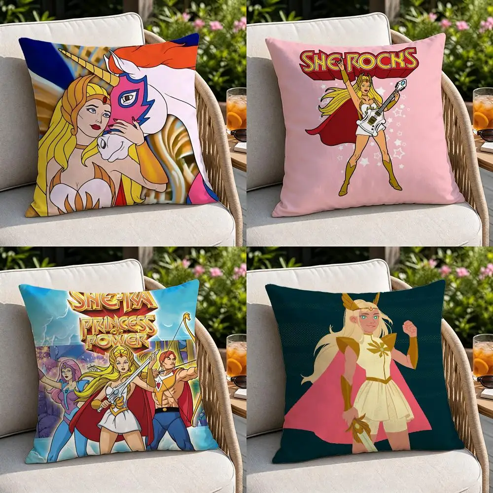 IP-Princesses of PowerS Cushion Cover Soft Square Throw Pillow Covers Set for Sofa Bedroom Car Home Decoration