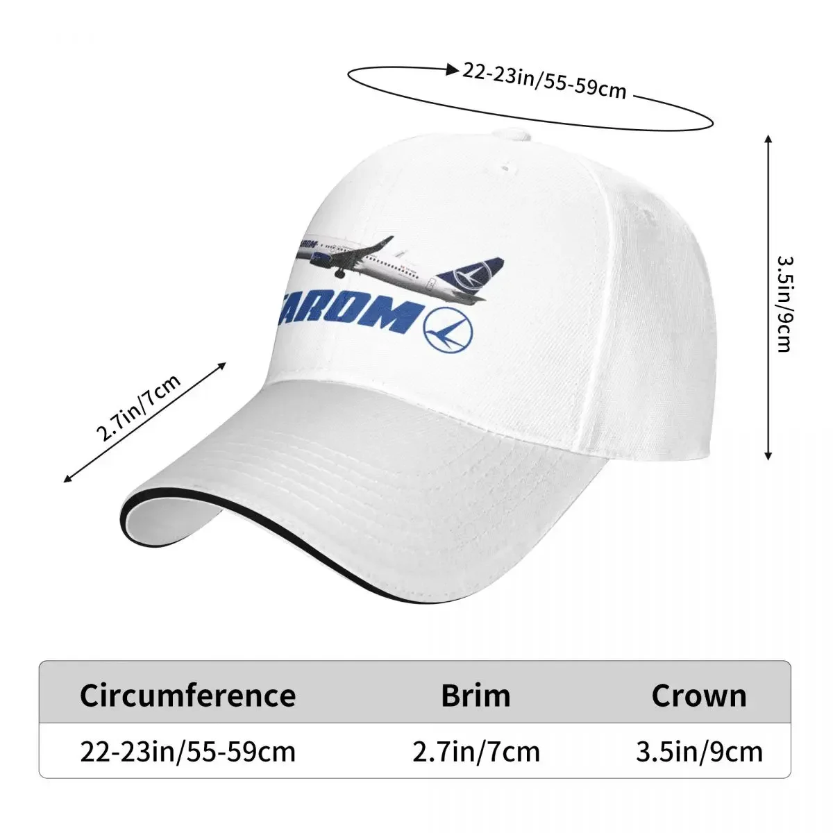 Tarom Airlines Boeing B737 Airplane Cap Baseball Cap Golf hat man women\'s beach outlet 2022 Men\'s