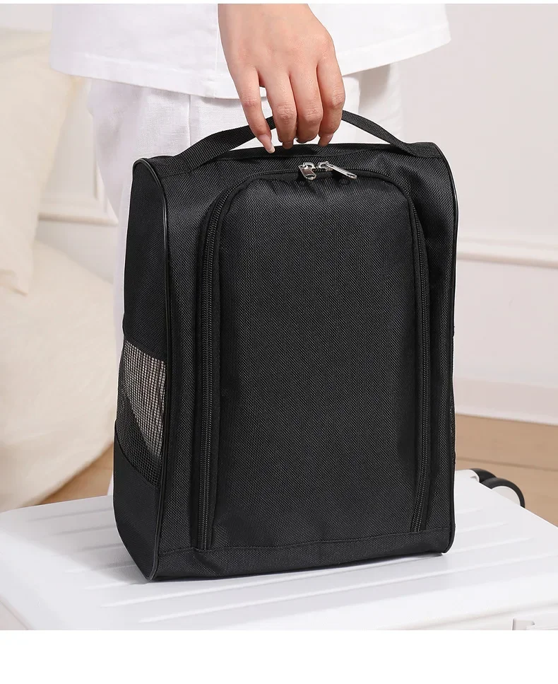 Tragbare Golfschuh-Tasche aus Oxford-Gewebe, atmungsaktive, leichte Golf-Handtasche, staubdichte Fußball- und Tennisschuh-Tasche – Detail 11
