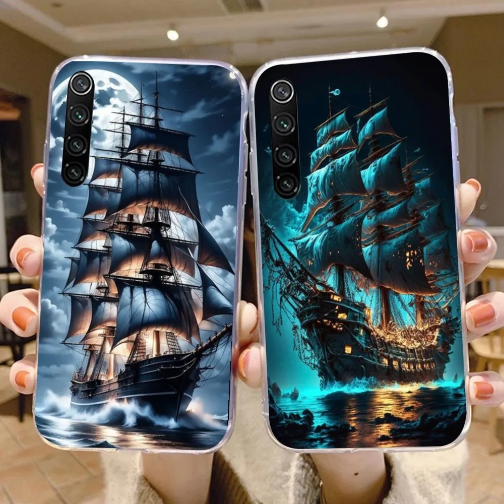 Pirate Corsair Mobile Cell Phone Case for Xiaomi 13 Lite 12 11T 10 9 Redmi Note 12 11 10 10S Pro 9 9A 8 Clear Phone Cover Funda