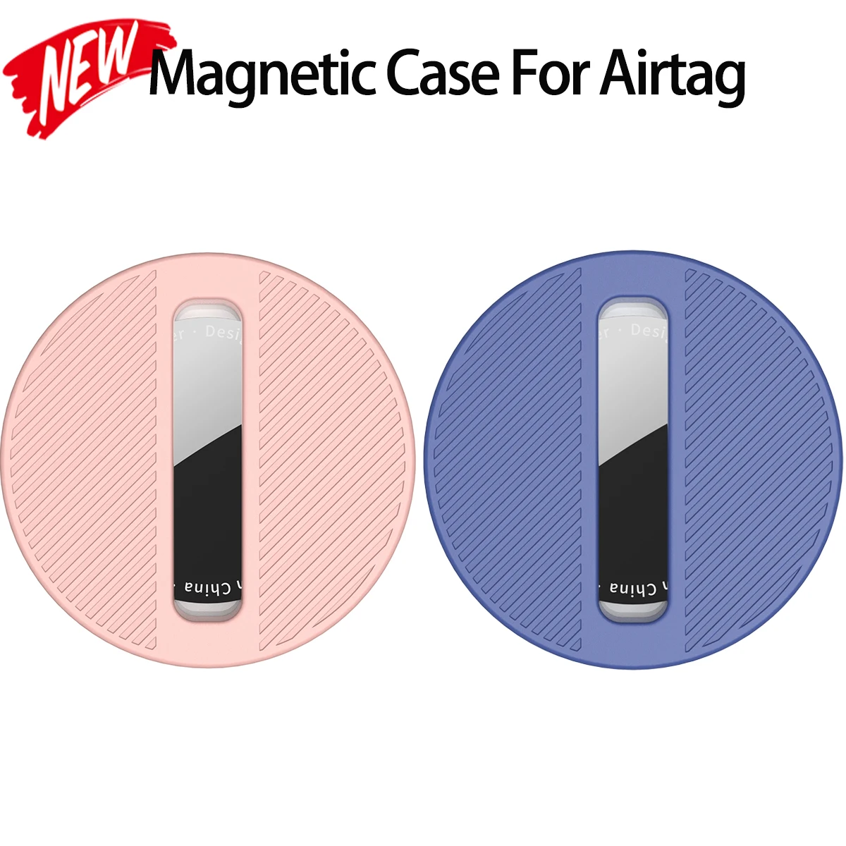 Magnetischer Halter für Airtag-Schutzhülle mit starker magnetischer Saugnapf, Silikonhülle, Anti-Verlust für Motorräder, Autos und Fahrräder