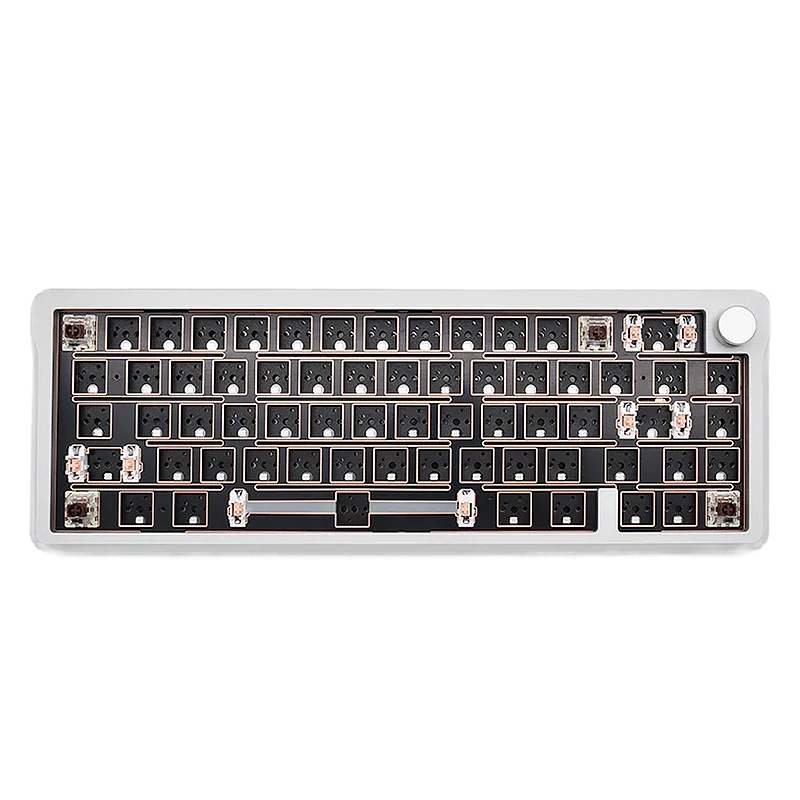 AL65 CNC Aluminum Mechanical Gaming Keyboard Customized Kit Hot Swappable RGB Type-C Wired Keyboard Kit Gasket-Mount