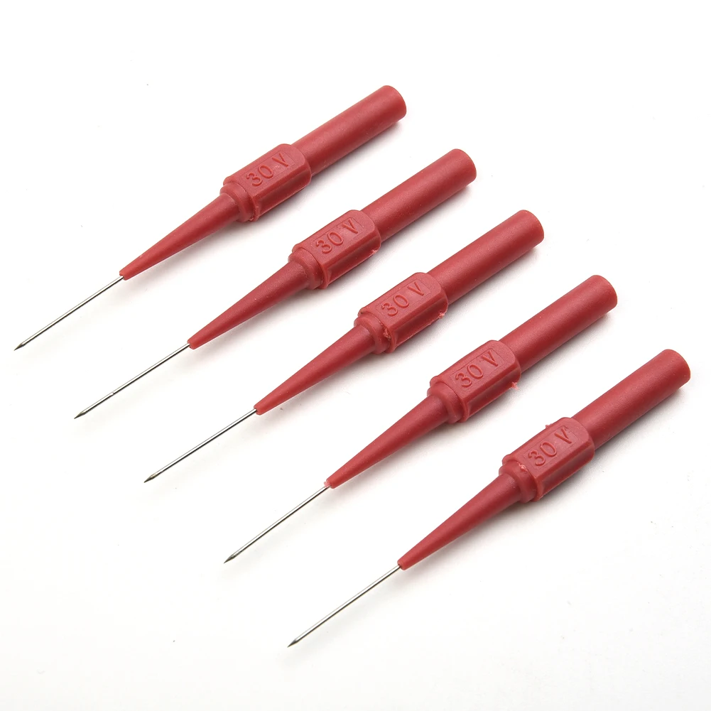 2/10 Pc Insulation Piercing Needle Non-destructive Multimeter Test Probes Stainless Steel 30V 20*0.7mm Needle For Multimeters