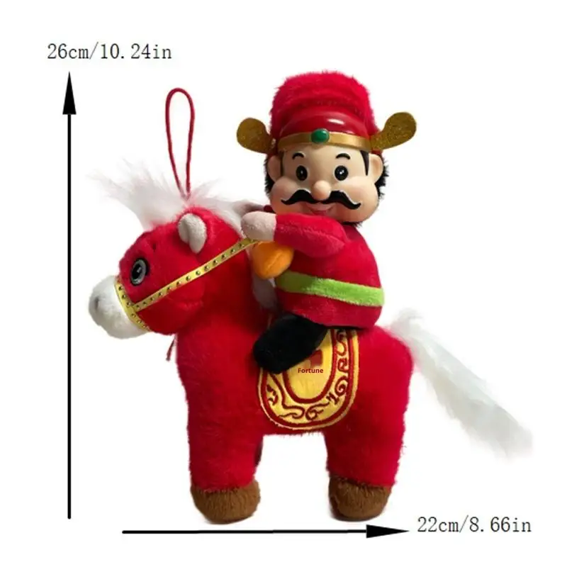 Neue Plüsch Chinesisches Pferd Maskottchen Stofftier Plüsch Stofftier Spielzeug Neujahr Segen Souvenir Chinesisches Jahr des Pferdes