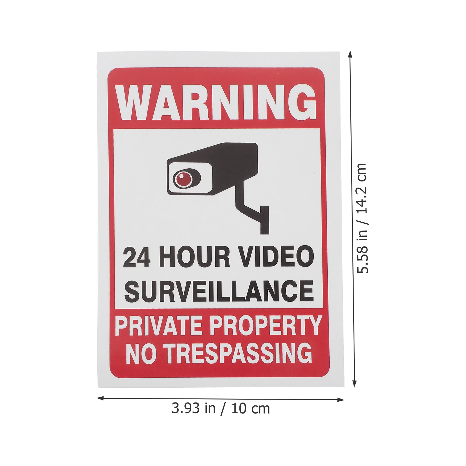50 قطعة كاميرا الأمن تسجيل ملصق دائم في الهواء الطلق تحذير ملصق مائي ل مول مطعم مدخل السلامة التسمية لاصقة #4