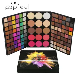 POPFEEL 123 Color Matte Eyeshadow Power Palette + 15 Color Facial Blush Highlighter Glitter Make Up Pigment Eyes Makeup Pallete