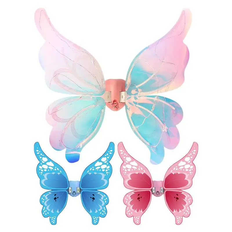 

Lighted Electric Butterfly Wings Glowing Fairy Wings with Led String Lights Dress Up Props Costume for Children And Pet Dog