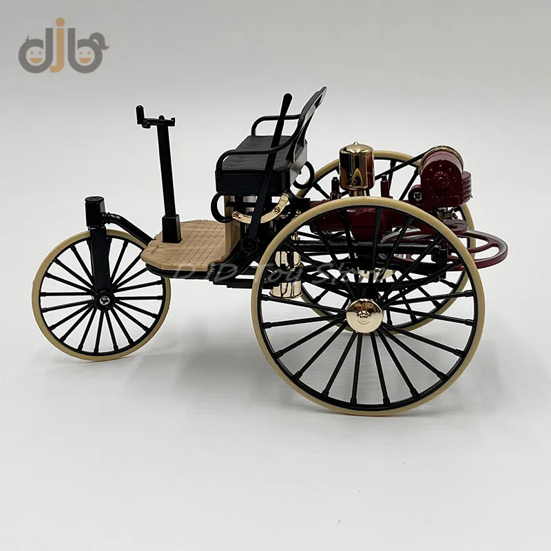 1:12 Diecast Bicycle Model Toy Classic Vintage Three-Wheeled 1886 No.1 Motor Replica Collection