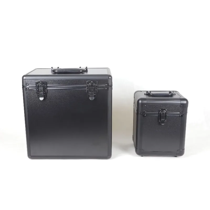 

12" and 7" Vinyl Record Box Aluminum With EVA Foam Lining Small Box Can Be Put Inside Big Box for Shipping Aluminum Case
