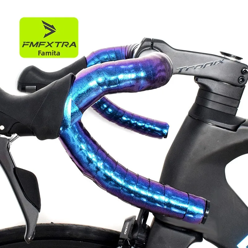 

Highway handlebars Tape with racing handlebar straps Sweat-absorbing and Gradient color anti-slip curved handle wrap Breathable