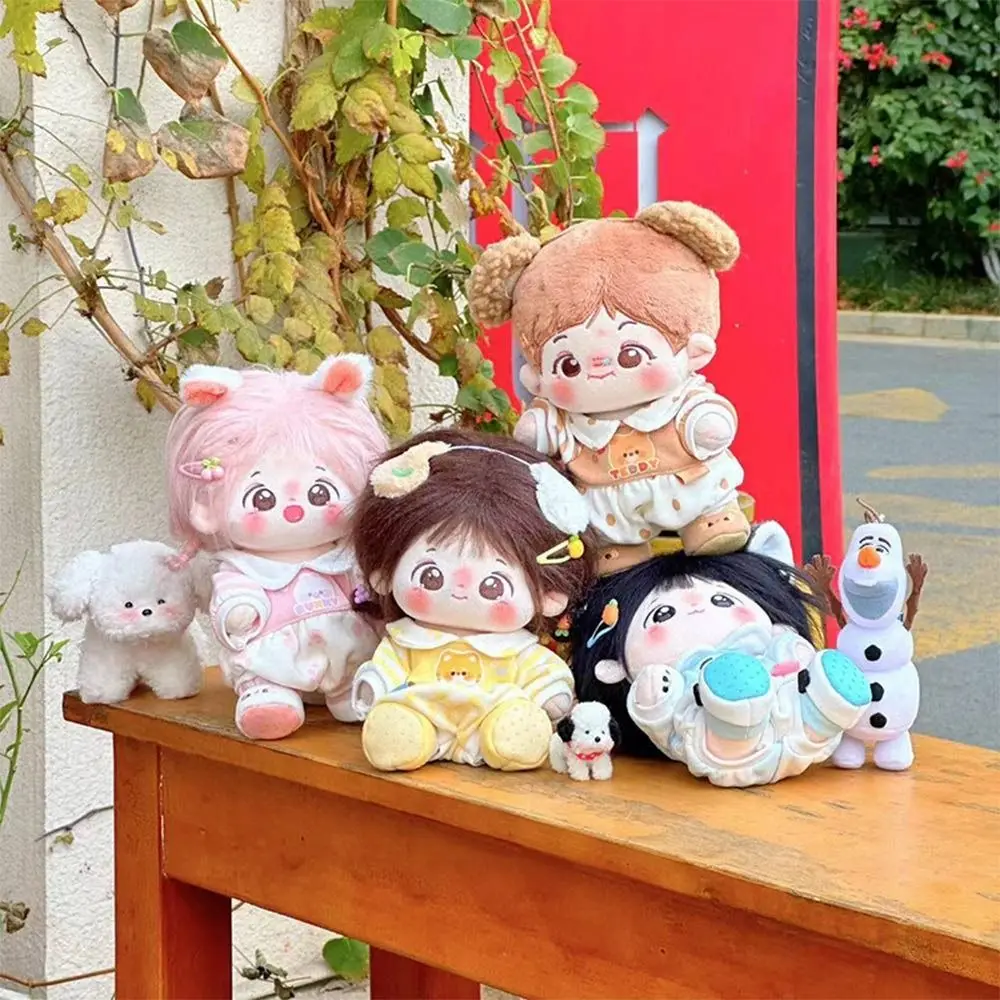 20CM Doll Clothes Cartoon Cat Rabbit Dog Bear Replacement Outfit Cartoon Animal Jumpsuits Toy Multicolor Doll Pajamas