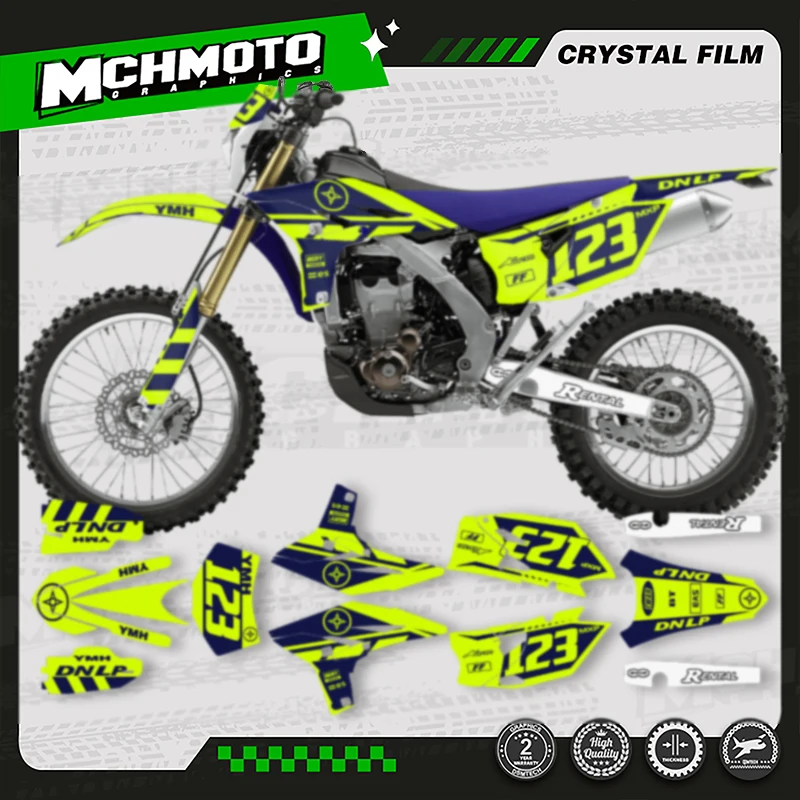 

MCHMFG мотоциклетная графика фоновая наклейка наборы наклеек для YAMAHA 2012 2013 2014 2015 WRF 450 WRF 450