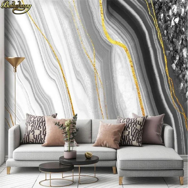 Custom Modern crystal marble wallpapers for living room agate slice TV background wallpaper 3D photo mural wall paper Stickers