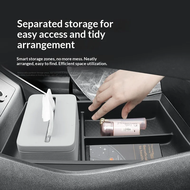 For BYD Song Pro DM-i Sealion 5 DM-i 2026 Car Central Control Lower Storage Box TPE Glasses Key Storage Tray Car Accessories