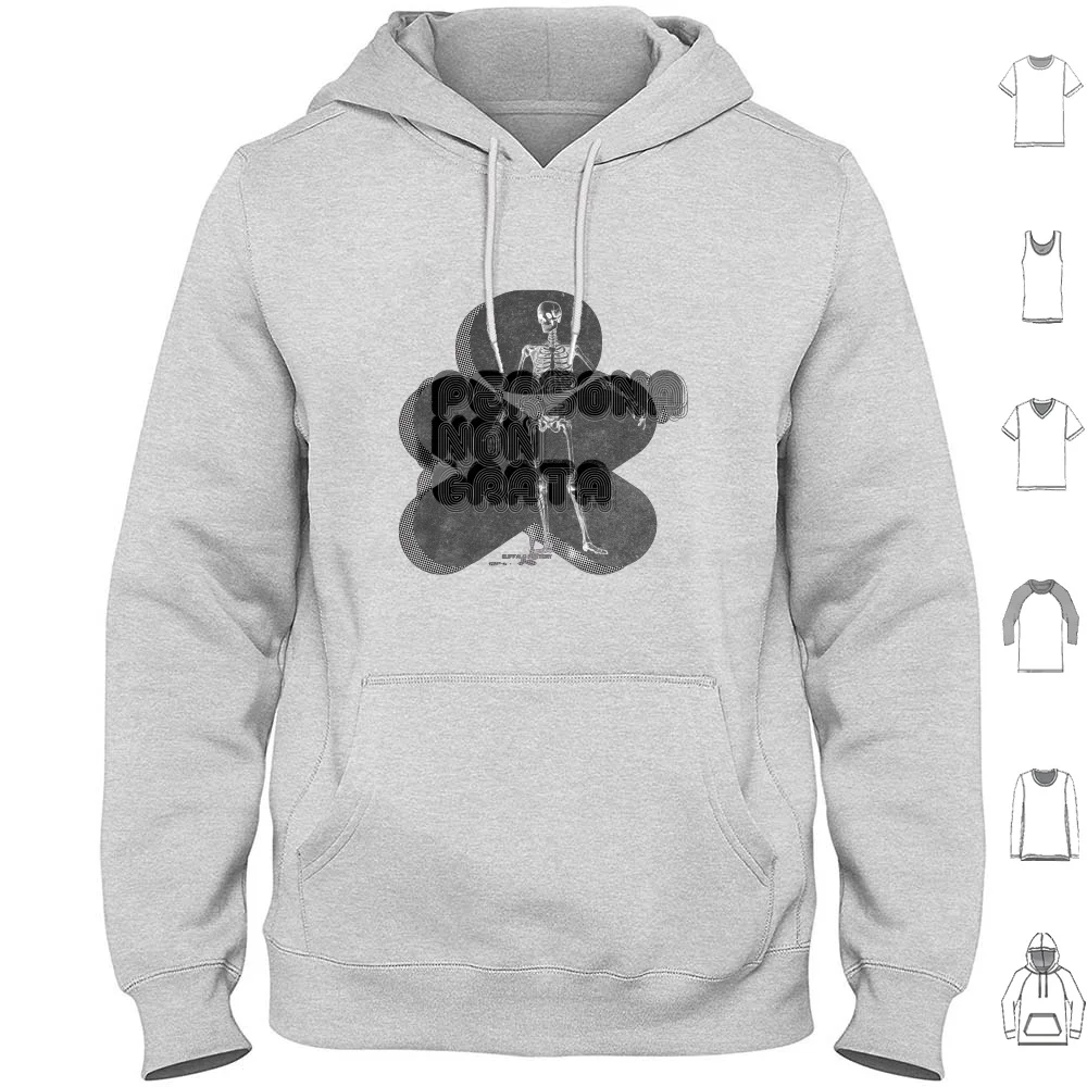 Buffalo Factory-Persona Non Grata ( أكتوبر ) هوديس بأكمام طويلة مصنع الجاموس بيرسونا غير جراتا أكتوبر جمجمة سوداء #1