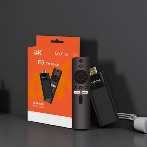 Ultra HD 4K Android TV Stick MX10-F3 Stick Mini Home TV Stick H313 Quad Core Support 2.4/5G Dual Wifi 2GB RAM 16GB ROM