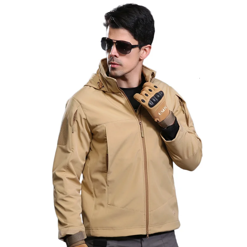 

Esdy Outdoor Militar Tactical Keep Warm Shark Skin Waterproof Shirt Hiking Camping Fishing Trekking Travel Sports Charge Clothes