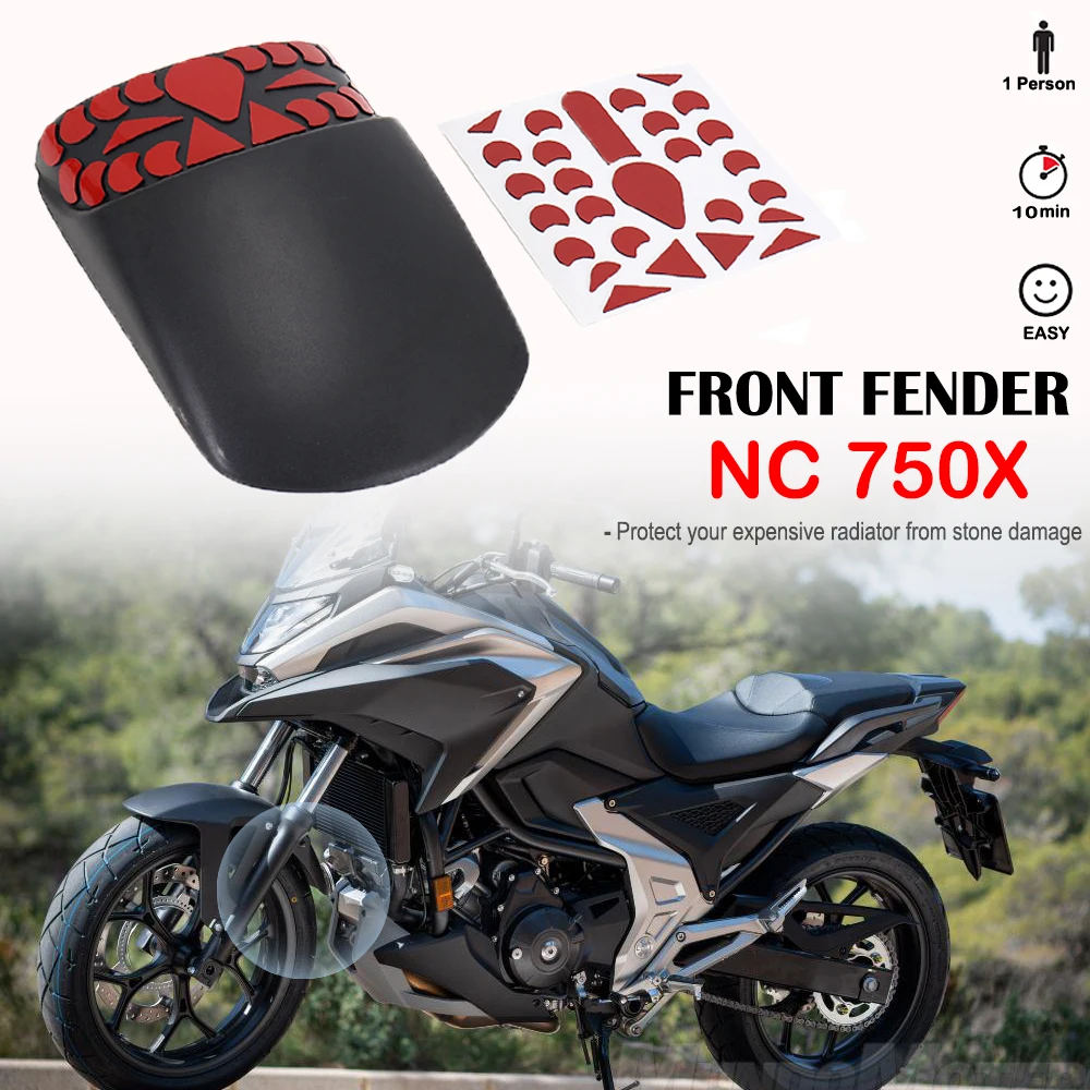 

New 2021 2022 Motorcycle Accessories Front Extension Fender Mudguard Splash Guard For Honda NC750X NC 750X NC750 X NC 750 X