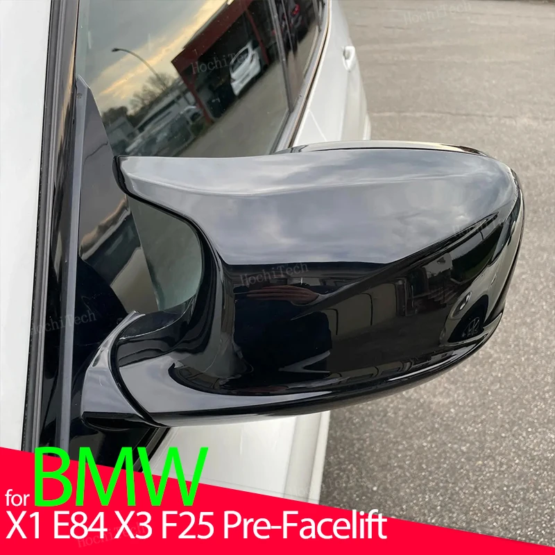 

Carbon Fiber Look Black Rearview Side Mirror cover Caps for BMW X3 F25 X1 E84 Pre-LCI 2010 2011 2012 2013 Case