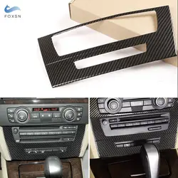 Car Interior Center Control CD Panel Frame Cover Trim ABS Accessories Carbon Fiber Style For BMW 3 Series E90 E92 E93 2005-2012