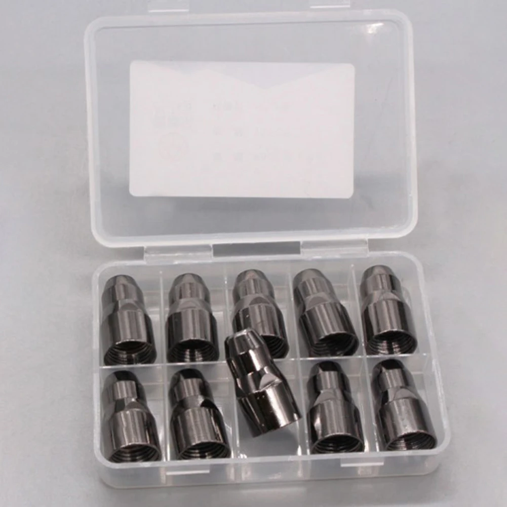 

10 Kits Plasma Cutting Electrode and Nozzle Set for Iron Tools Thickened Material for Efficient Gas Cooling and Flame Control