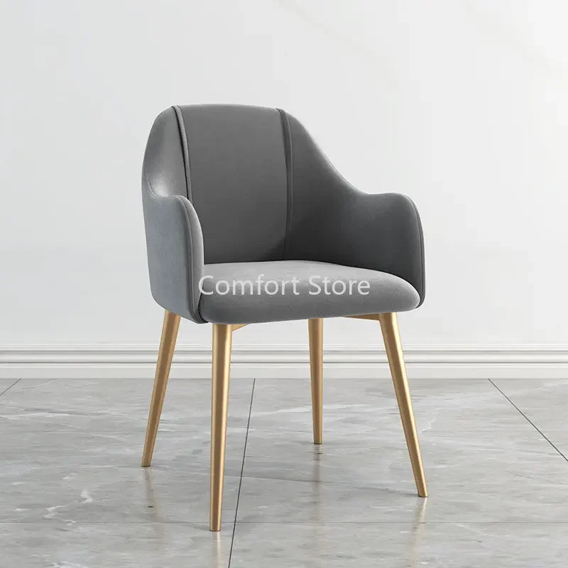 Kitchen Bedroom Dining Chairs Nordic Velvet Ergonomic Dresser Dining Chairs Modern Luxury Designer Stuhl Home Furniture D10C