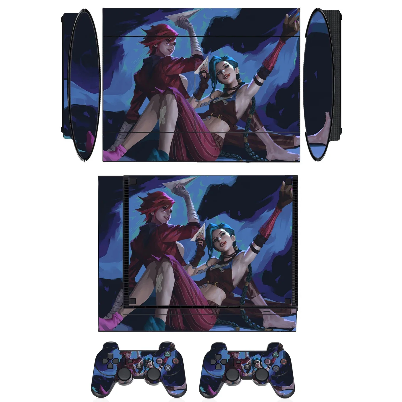 2201 Protector de pegatina de piel de vinilo para Sony PS3 Super Slim y 2 pegatinas de pieles de controlador