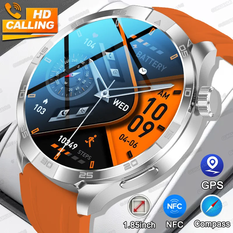 

Новые смарт-часы 2026 года для мужчин: GPS-трекер, водонепроницаемые, NFC, AMOLED-экран 1,85 дюйма, измерение пульса, Bluetooth-звонки, 100+ спортивных режимов