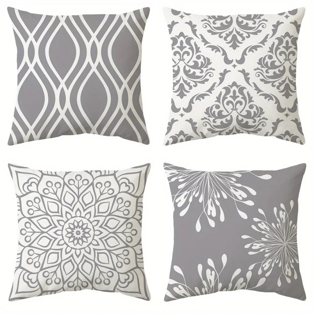 High End Fabric 45 45cm Pillow Case Home Decoration Cushion Cover Geometric Style Home Living Room Sofa Pillow Case Polyester