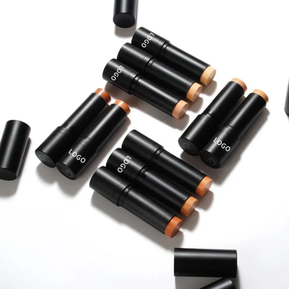 Custom Logo Vegan Face Foundation Concealer Pen Long Lasting Dark Circles Corrector Contour Concealers Stick Blusher Makeup