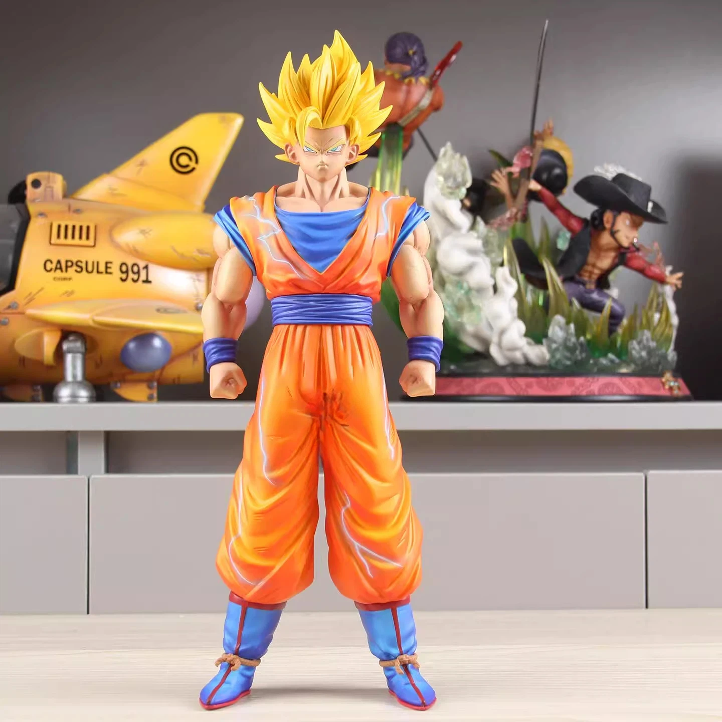 متوفر في المخزون Jt Studio لعبة دراغون بول جوكو سوبر سايان 1 و سوبر سايان 2 تمثال أنيمي الشكل حلية نموذج دمى هدايا #6