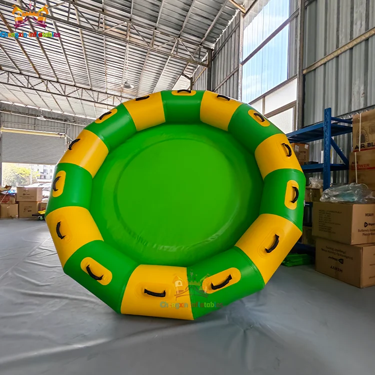 Inflatable Spinning Top UFO Towable Tube Water Ball For Water Entertainment Inflatable Water Rotating Disco Boat