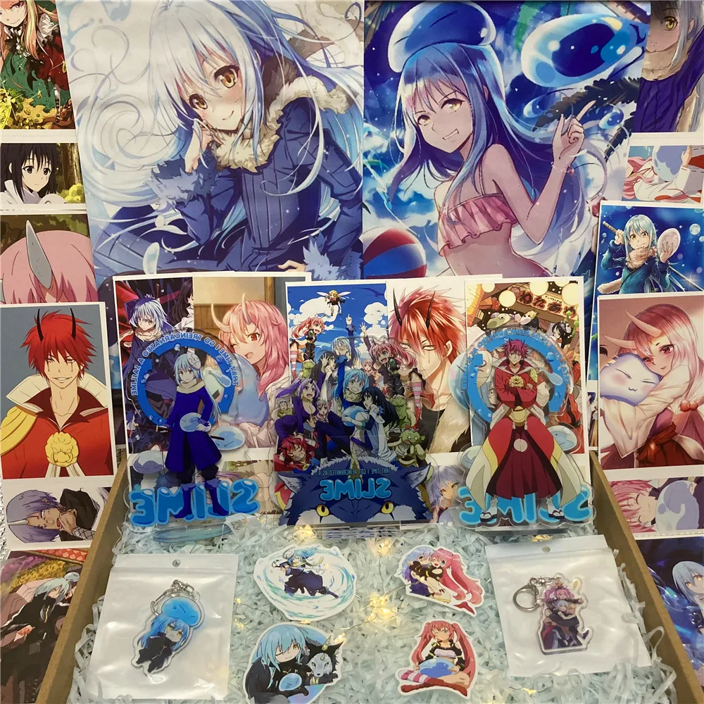 

Слайм Rimuru аниме, акриловый брелок, подставка, фигурка, Женская Подарочная коробка, день рождения, косплей