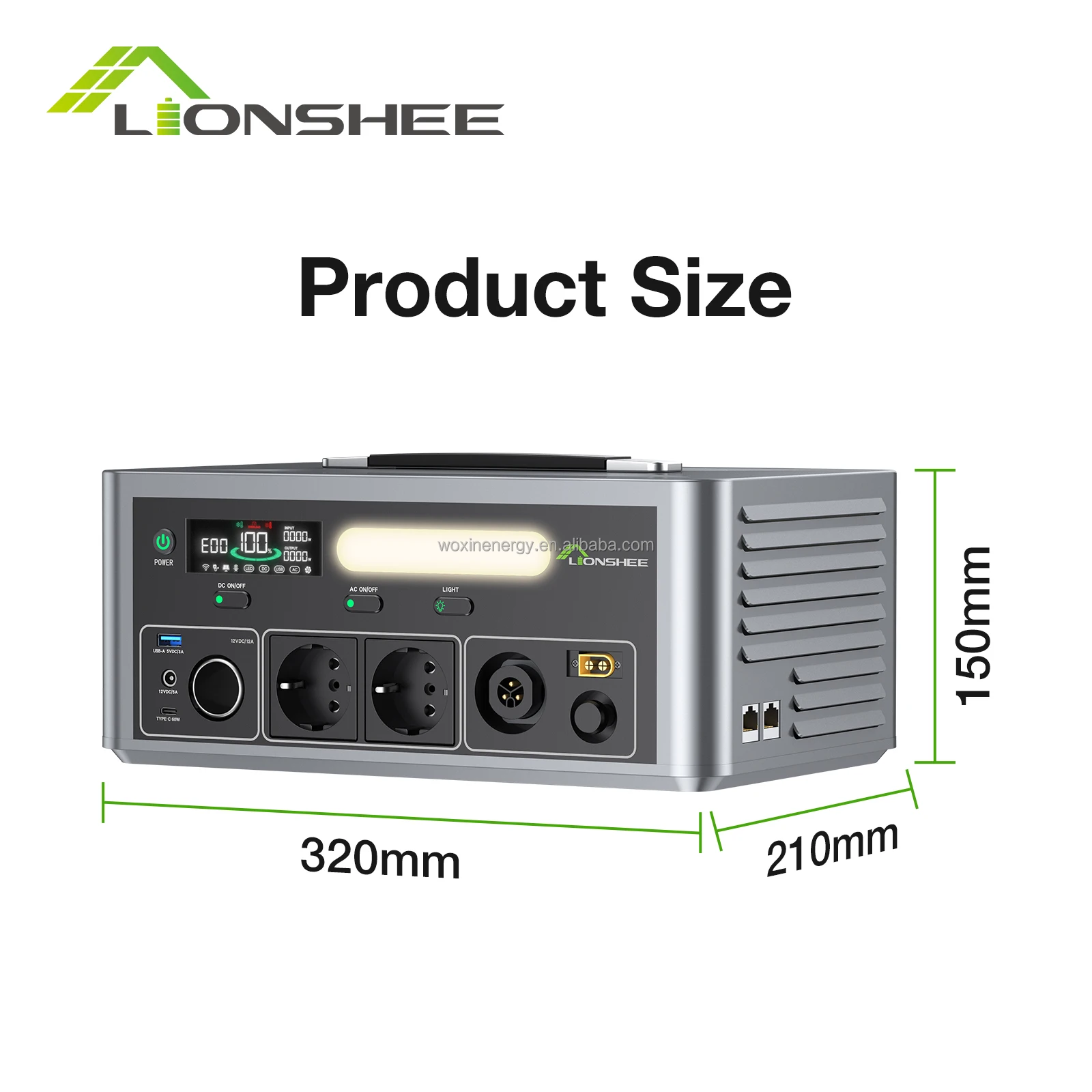 2500W Portable Power Staiton | X-boost Built-in MPPT Controller Backup Power Station Fir Outdoor, Camping, RVs, Boat, Yacht