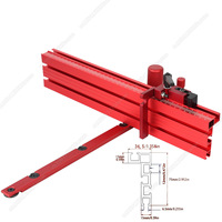 Red Miter Gauge And 400MM Fence With Track Stop Sawing Assembly Angle Ruler for Table Saw Router Woodworking Bench Tools DIY New