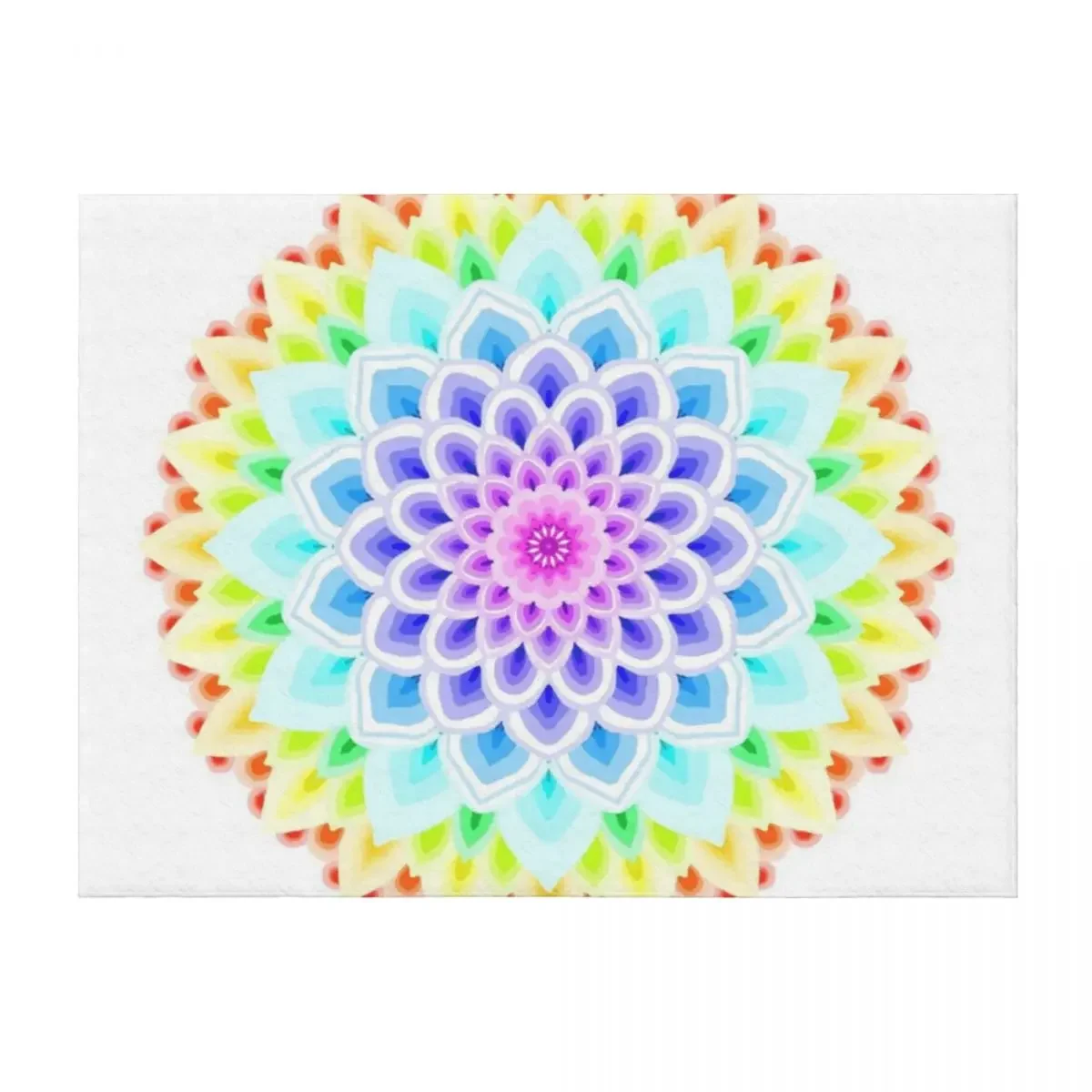 

RAINBOW MANDALA Throw Blanket for sofa Decoratives Tourist for winter Blankets