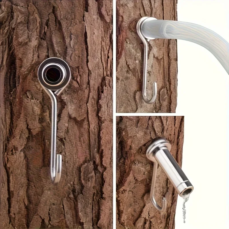 1pc Stainless Steel Birch Sap Collector Maple Sap Tapping Spout For Harvesting Maple Syrup Easy-To-Clean Sap Collection Tool