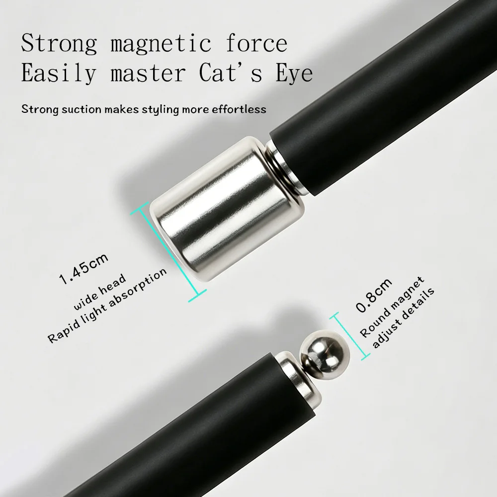 2/3PCS New Nail Cat Eye Magnetic Ball Cylindrical Magnet Double Head Nail Magnet Round Steel Ball Magnet Cat Eye Nail Art Tool view 4