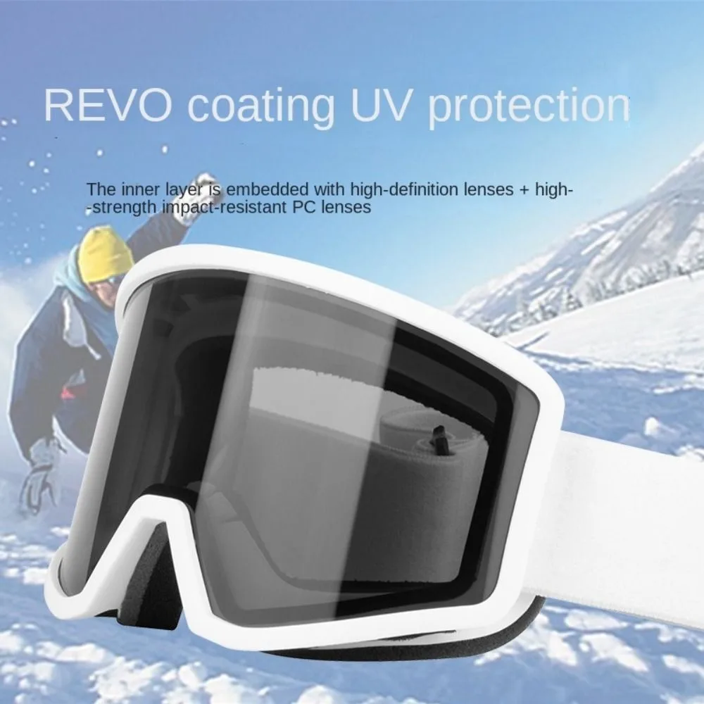 Double-layer Protective Goggles Ski Glasses UV Protective Windproof Eyewear Sunglasses Anti-fog Motorcycle Helmet Goggles