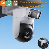 Xiaomi Mijia cámara de doble lente impermeable IP66 para exteriores 4 WiFi 6 cámara de seguridad de advertencia de luz de sonido de visión nocturna a todo Color
