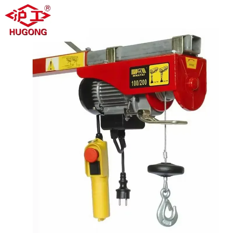 China PA 500 kg 12 M, 30 m Lifting Wire Rope Hoist Mini 220/230 V Electric Hoist