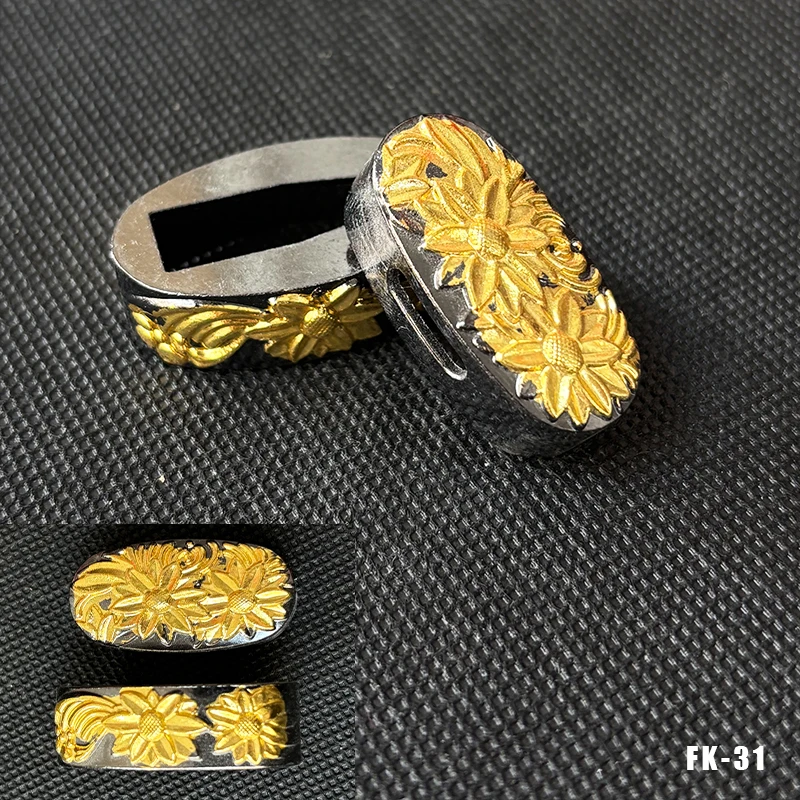 Hochwertige Legierung Katana-Griffkappe Fuchi Kashira Griffkragen für Japanische Schwerter Samurai-Katanas Wakizashi-Schwerter Zubehör – Detail 13